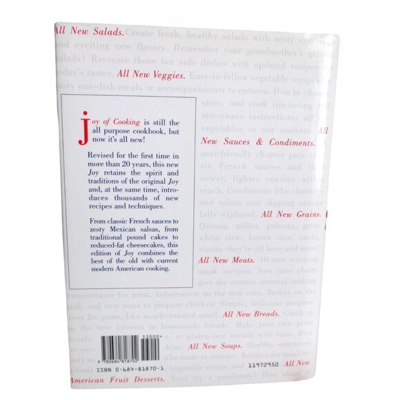 The All New All Purpose Joy Of Cooking Hardcover Book - Revised 1997 Edition - Picture 2 of 5